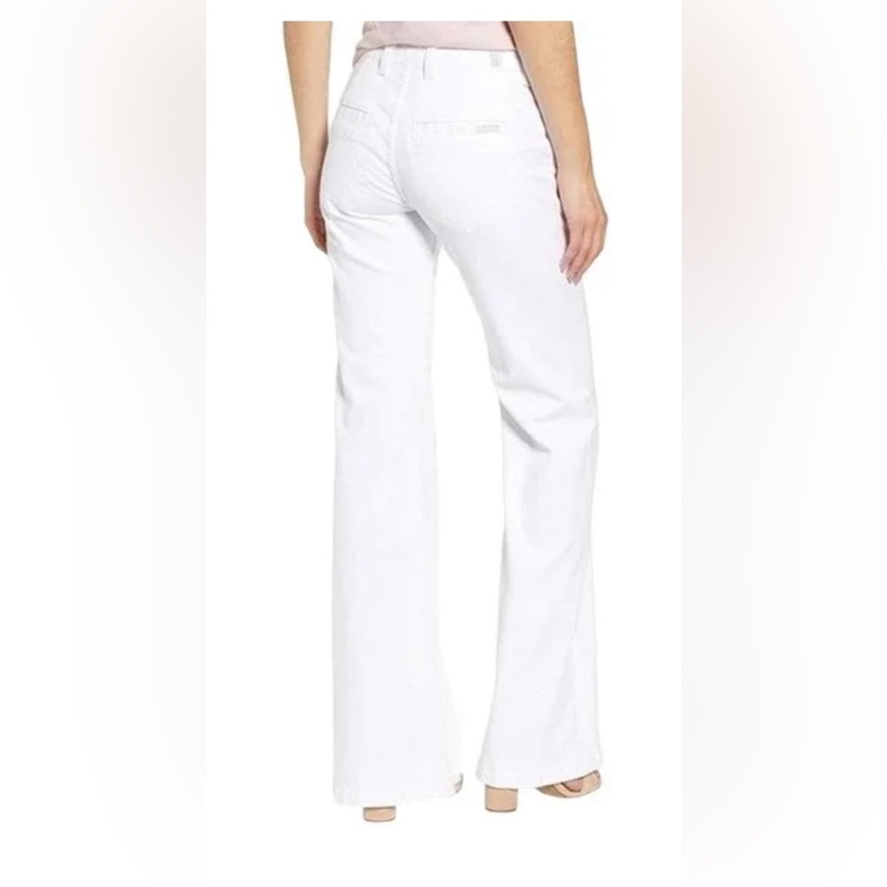 7 For All Mankind Georgia High rise Flare White Jeans-SZ 23-EUC - Picture 5 of 15